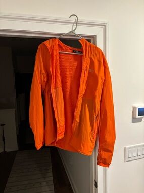 Arc'teryx Men's Orange Knitted-Look Zip Jacket